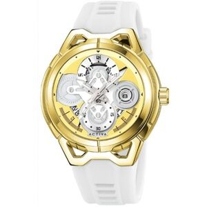 NIB Activa X Invicta Men's Watch - 44mm, White & Gold Luxurious